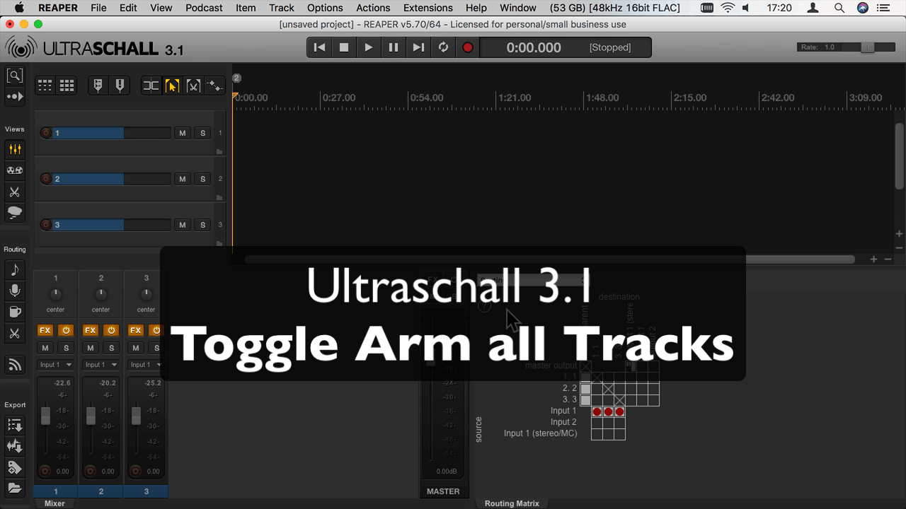 Video: Toggle Arm all tracks