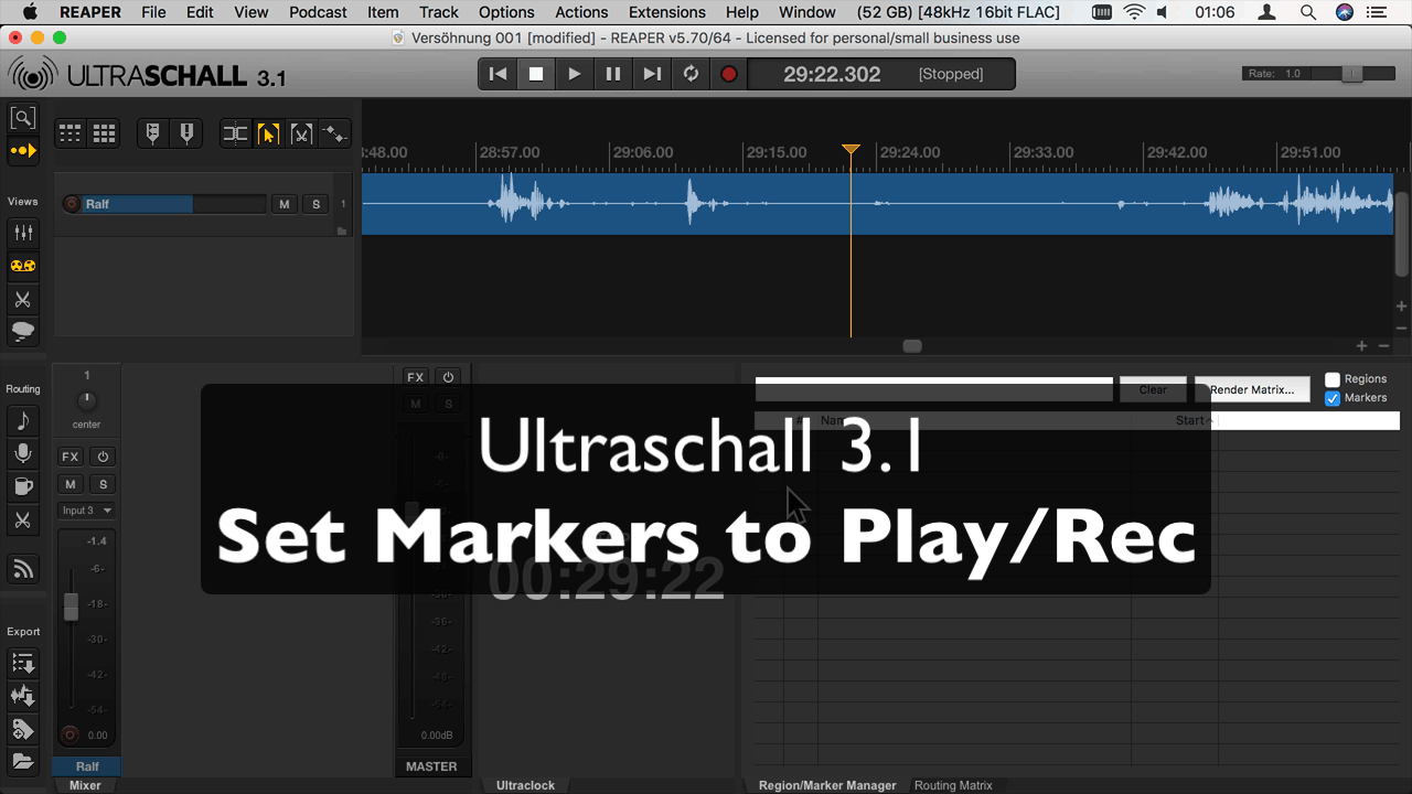 Video: Set Markers always to Play/Rec Position