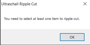 You need to select a least one item