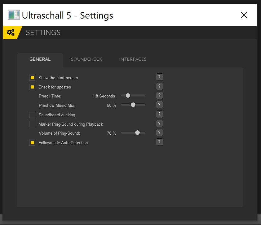 Ultraschall 5.0 Settings_Win10
